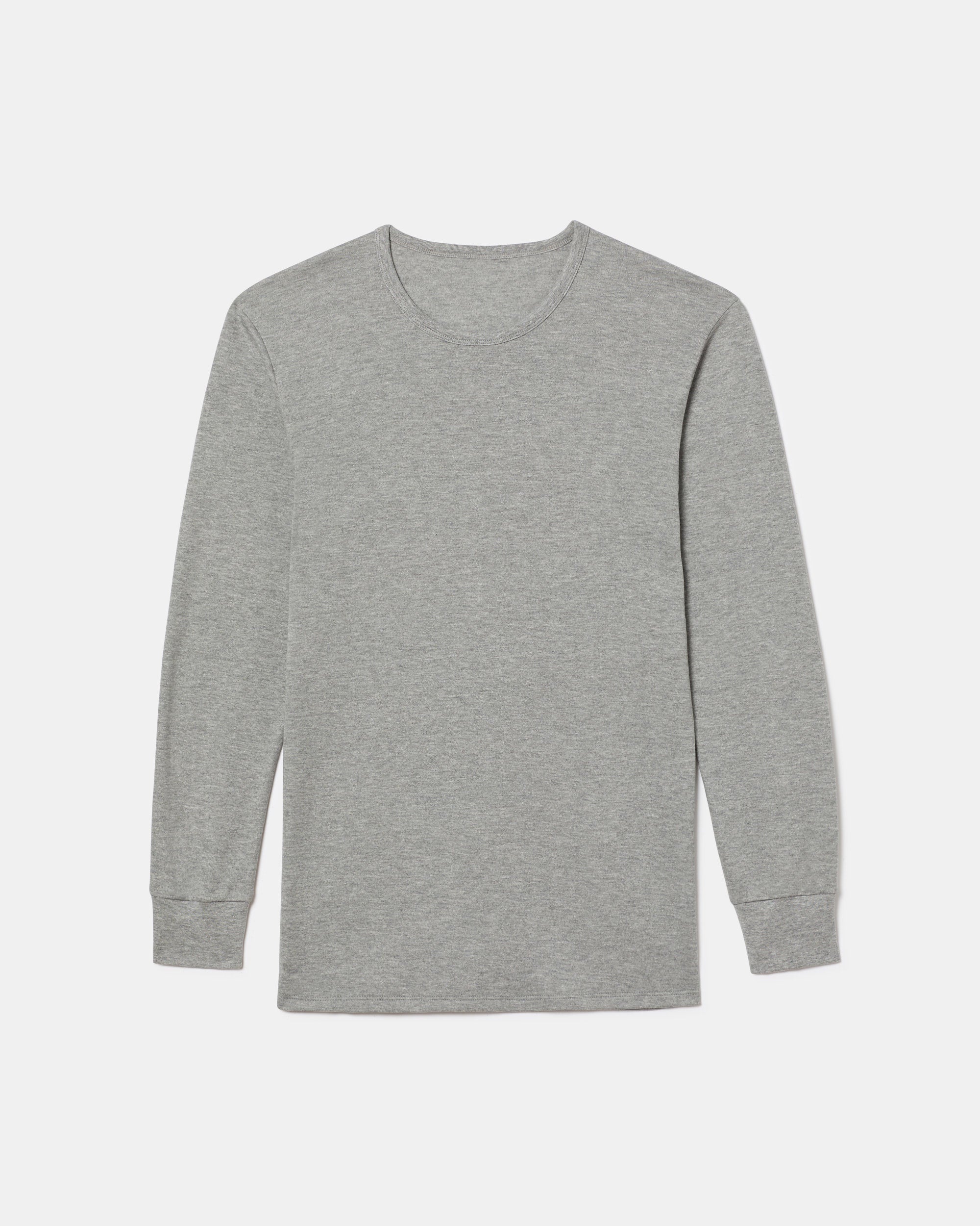 Abanderado Camiseta Térmica Manga Larga Cuello Redondo Algodón 100% gris oscuro hombre