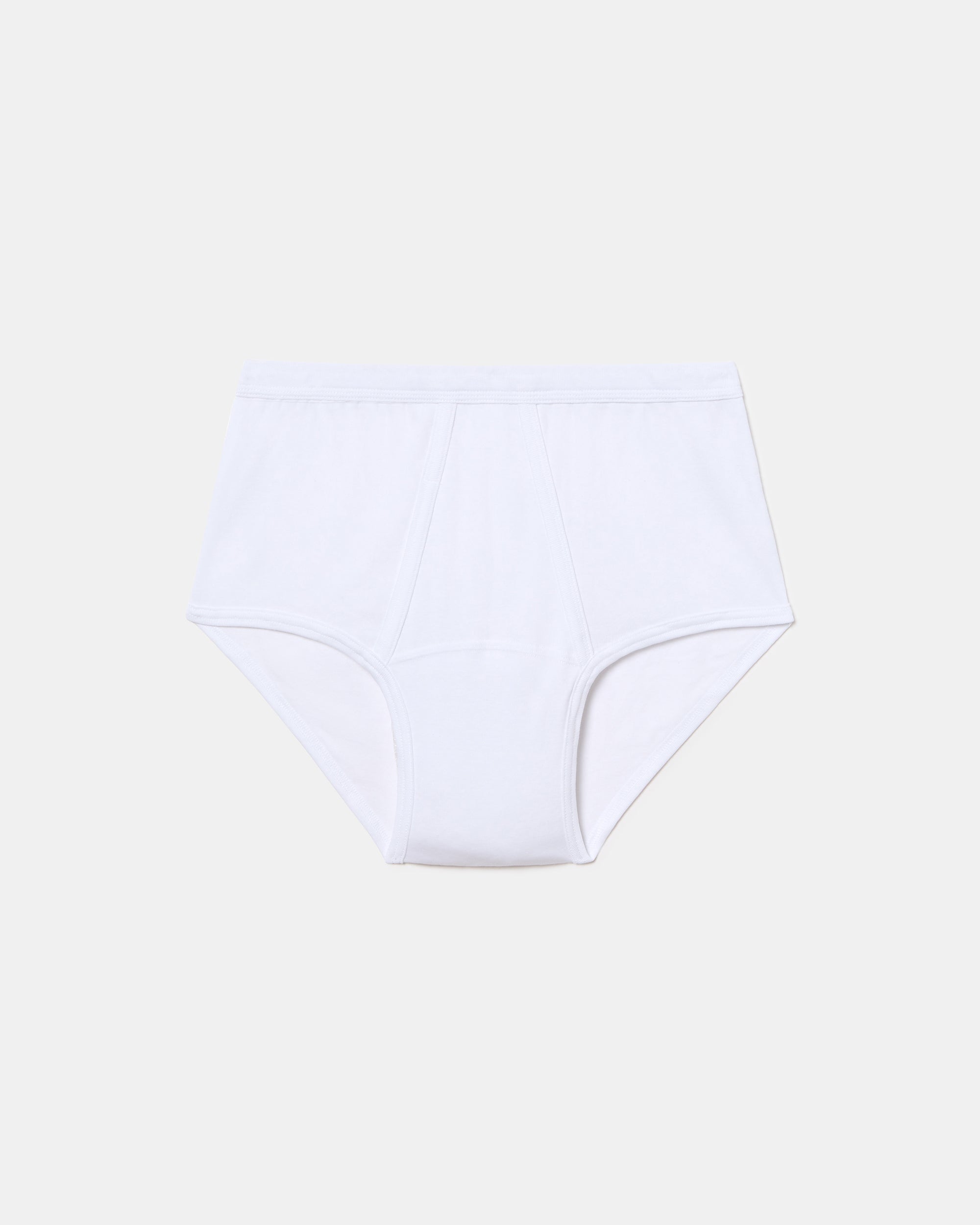 Abanderado Braslip Abierto Corte Alto Clásico Algodón 100% blanco hombre