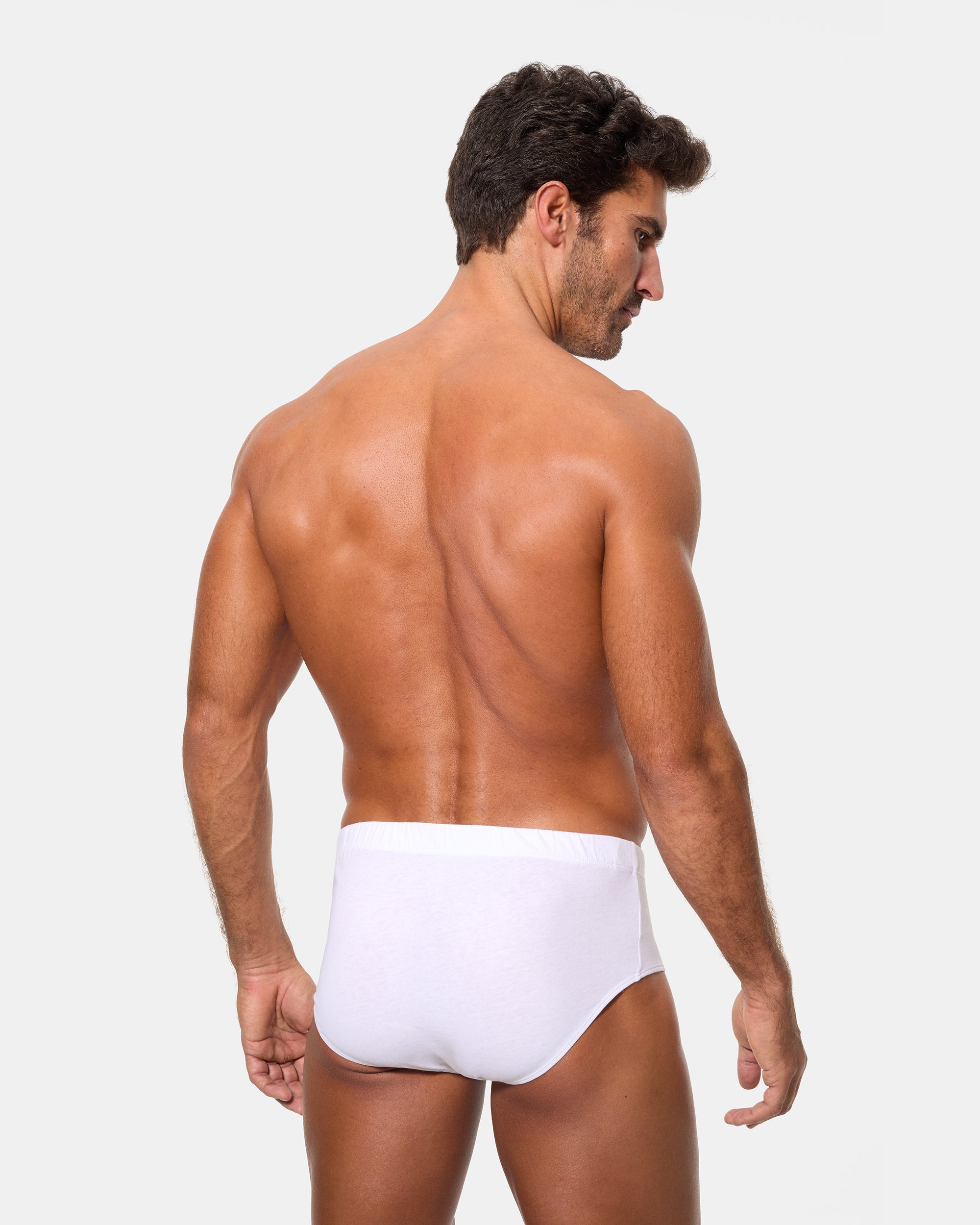 Abanderado Pack 4 Slip Abierto Algodón 100% blanco hombre