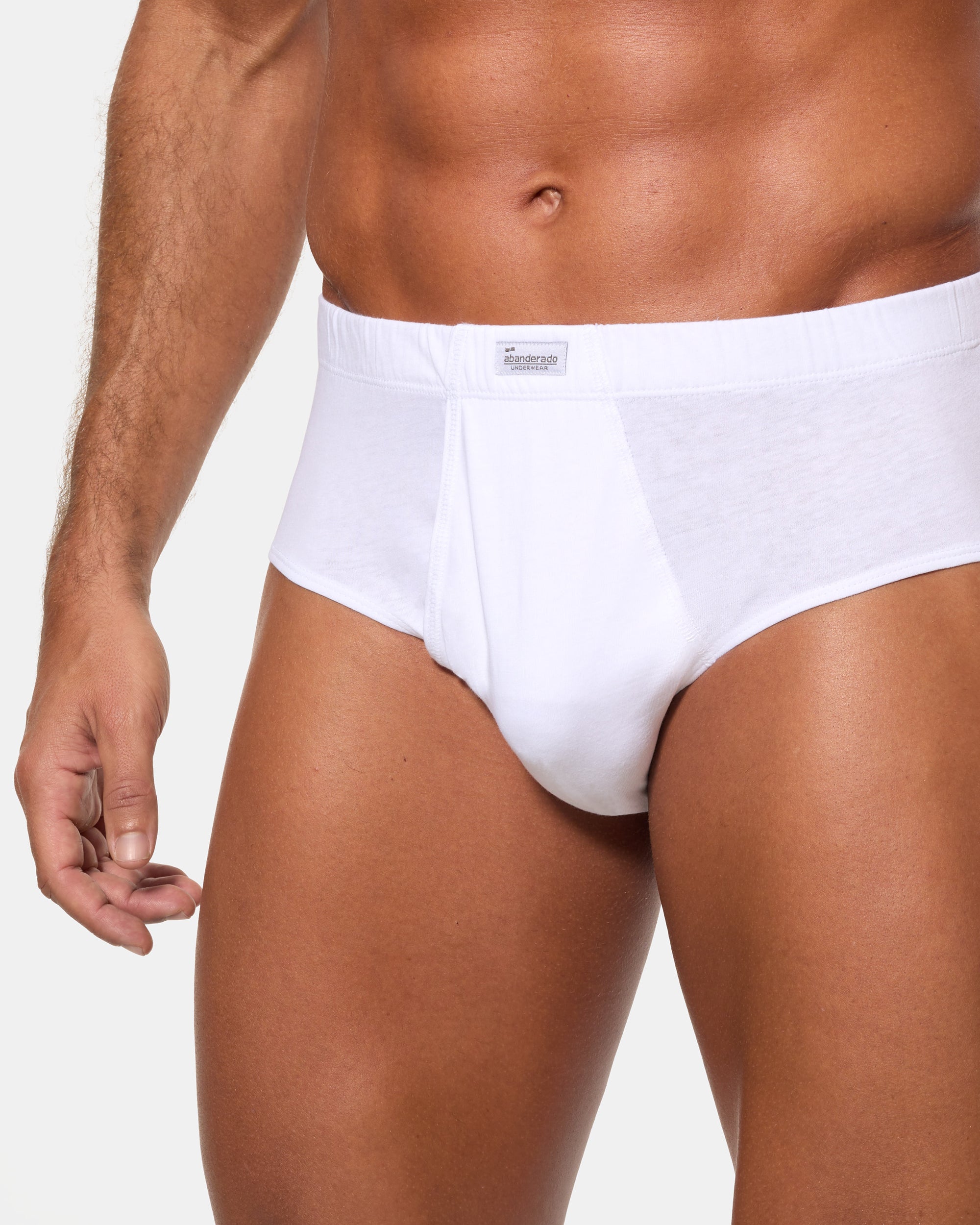 Abanderado Pack 4 Slip Abierto Algodón 100% blanco hombre