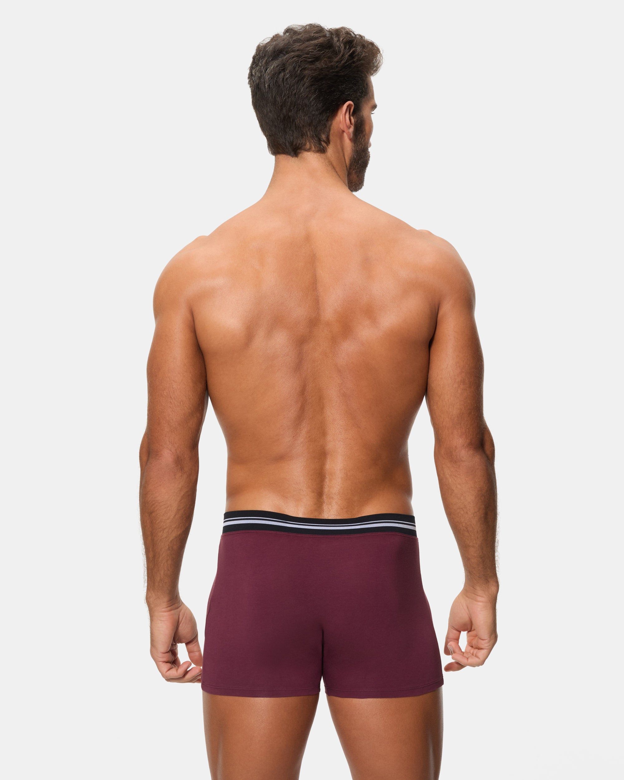 Abanderado Bóxer Cerrado Cintura Extra Suave Algodón Elástico ciruela hombre