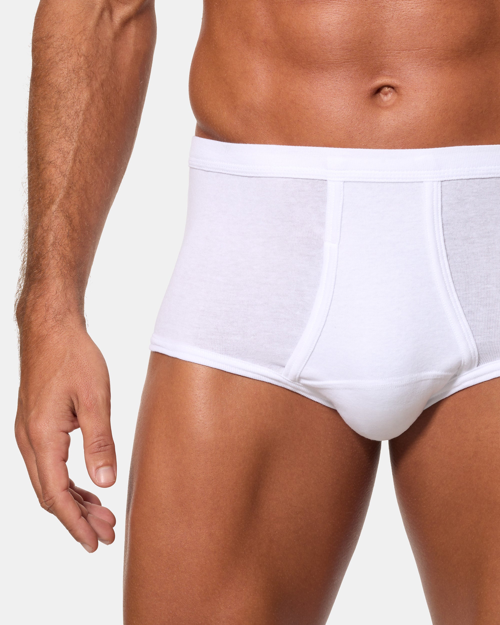 Abanderado Braslip Abierto Clásico Canalé Algodón 50% Poliester 50% blanco hombre