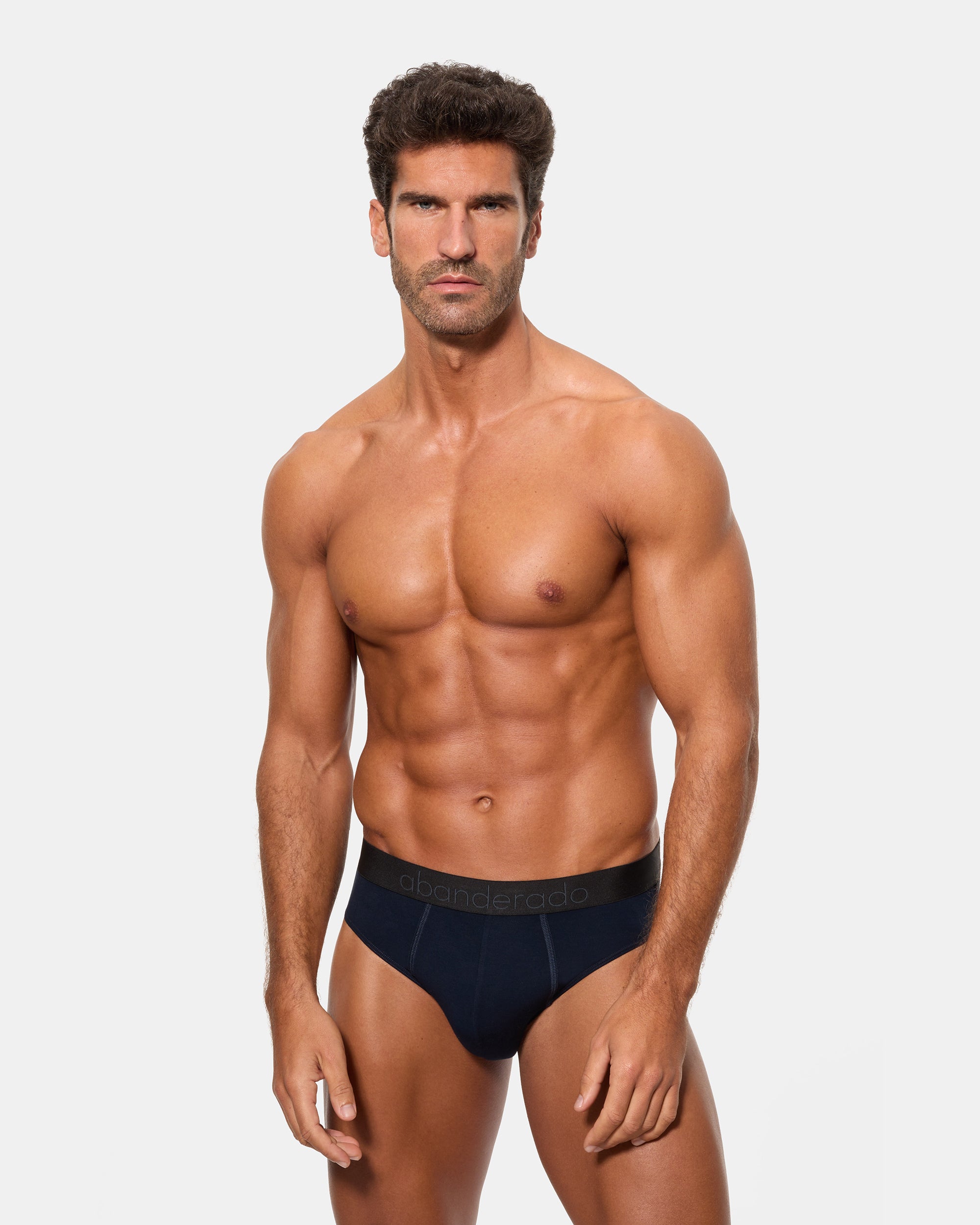 Abanderado Pack 2 Slips Cerrados Línea Premium Sensitive azul oscuro y granate hombre