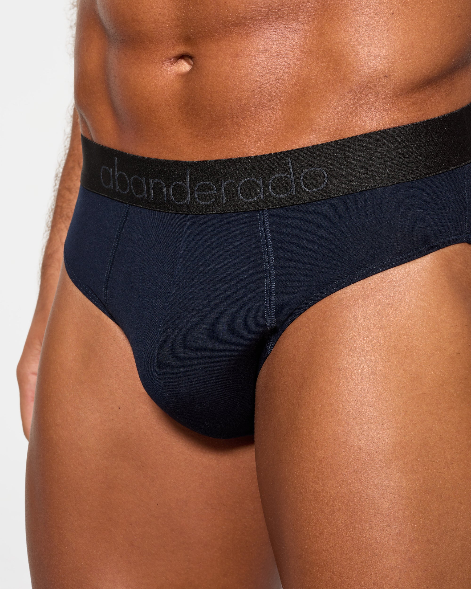 Abanderado Pack 2 Slips Cerrados Línea Premium Sensitive azul oscuro y granate hombre