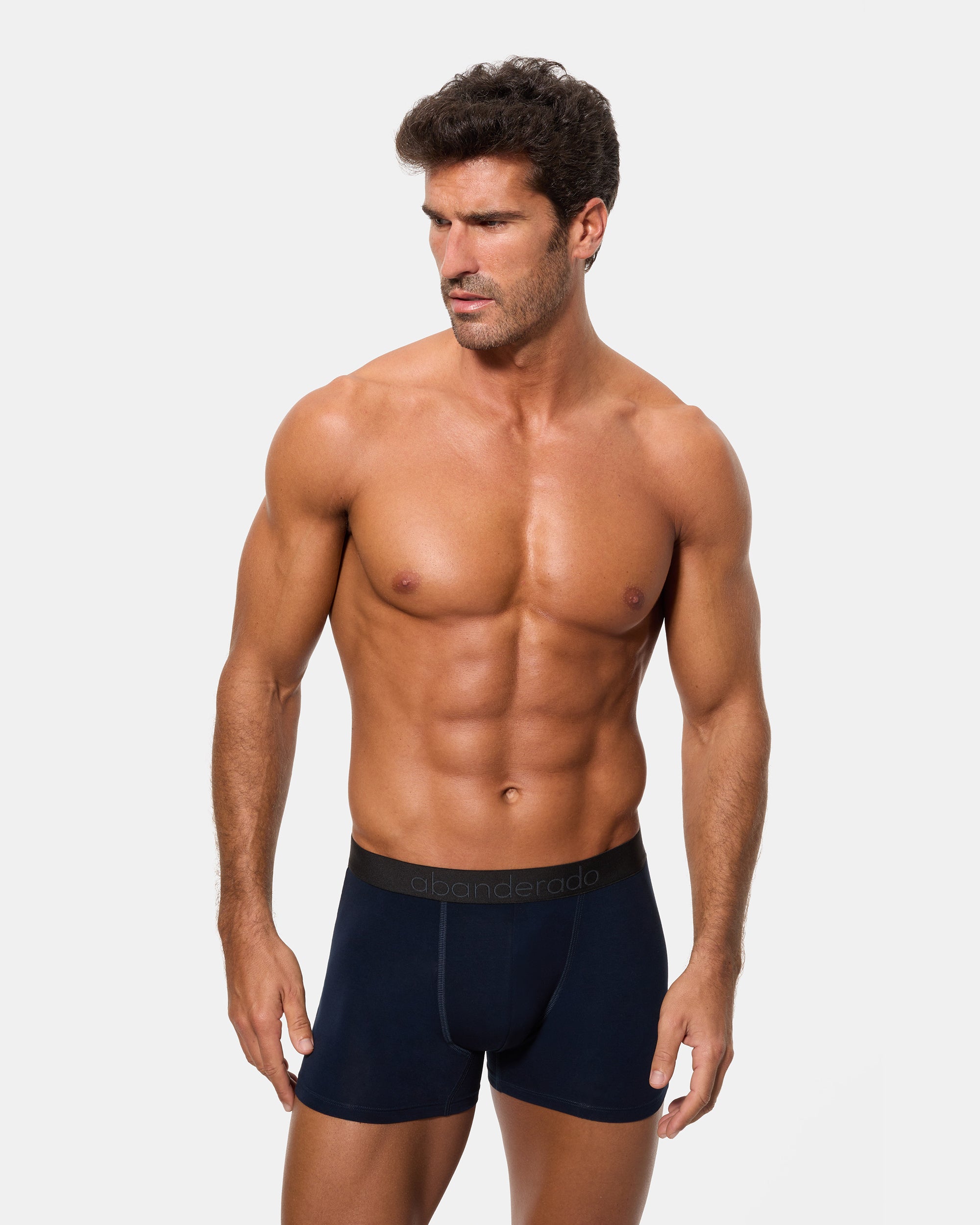 Abanderado Pack 2 Bóxer Cerrados Línea Premium Sensitive azul oscuro y granate hombre