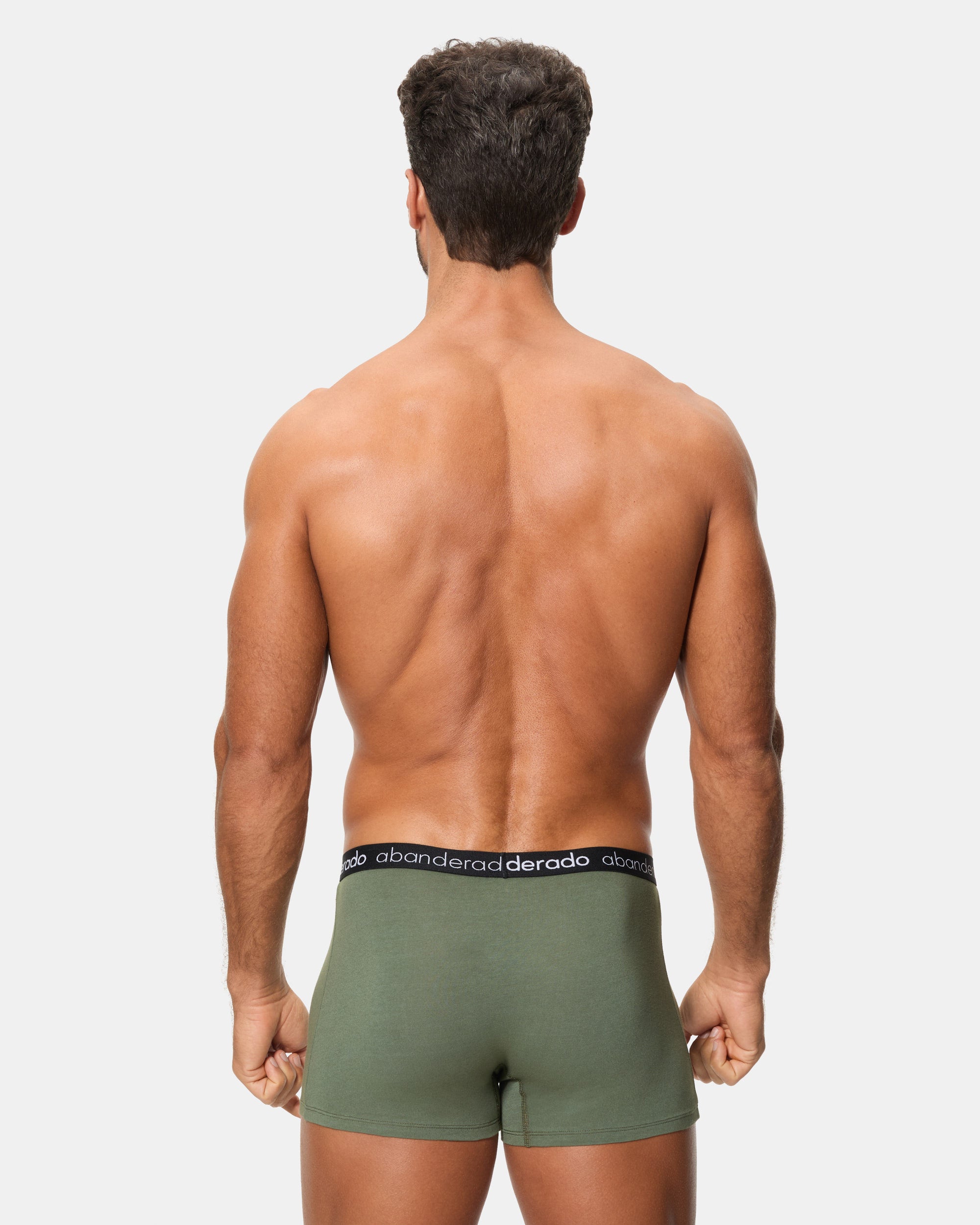 Abanderado Pack 2 Bóxers Algodón Elástico cinturilla goma kaki y negro hombre