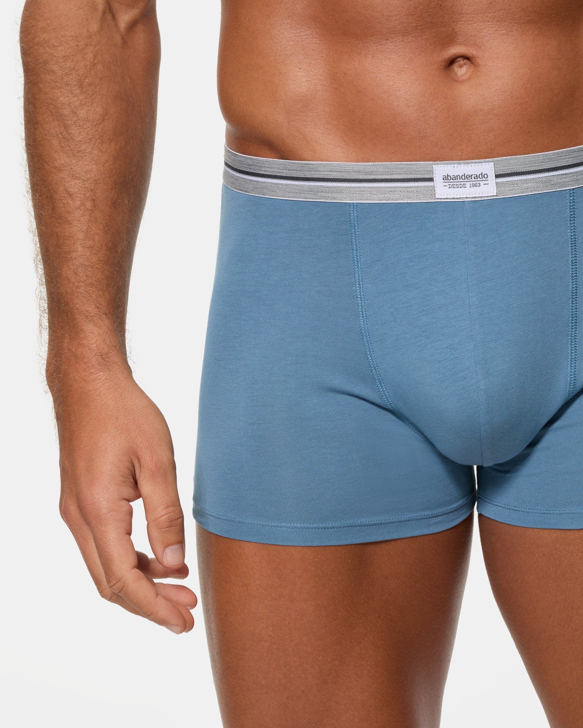 Abanderado Pack 2 Bóxers Cerrados Ultra Resist Algodón gris y azul hombre