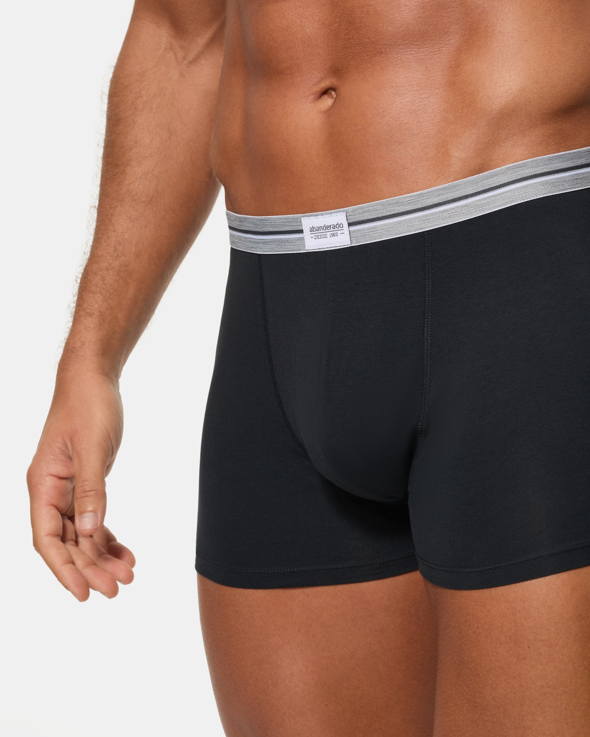 Abanderado Pack 2 Bóxers Cerrados Ultra Resist Algodón gris y negro hombre
