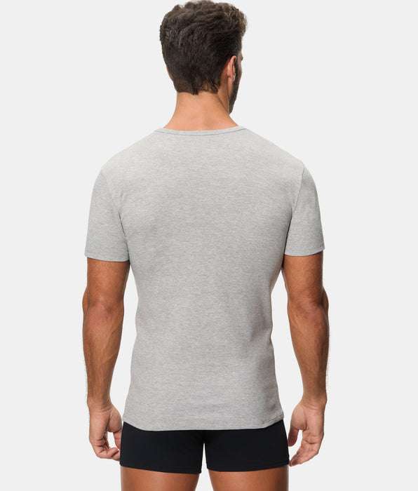 Abanderado Camiseta Térmica Manga Corta Cuello Redondo Algodón 100% gris oscuro hombre