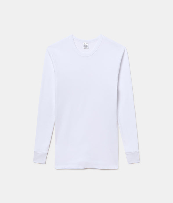 Abanderado Camiseta Térmica Junior Manga Larga Cuello Redondo Algodón 100% blanca niño