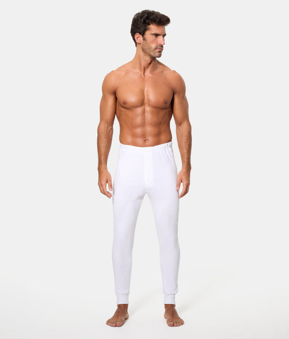 Abanderado Calzoncillo Térmico Largo Algodón 100% blanco hombre