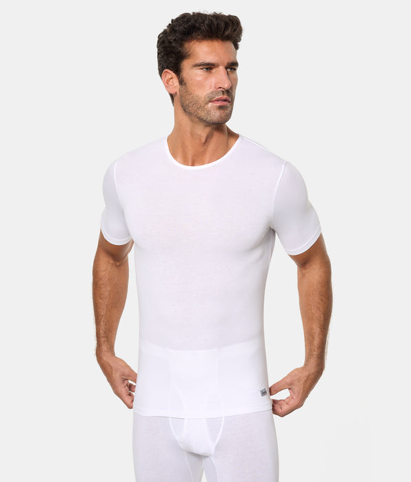 Abanderado Camiseta Térmica Manga Corta Cuello Redondo Termaltech blanca hombre
