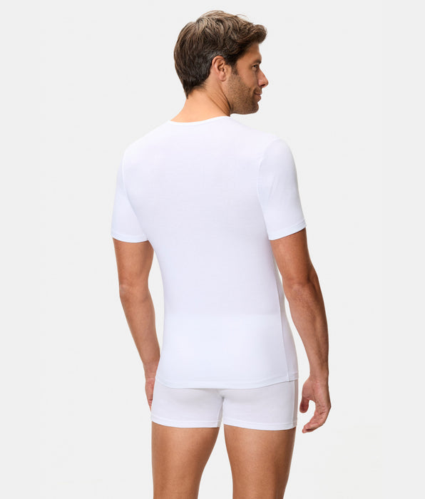 Abanderado Camiseta Térmica Manga Corta Cuello Redondo Termaltech blanca hombre