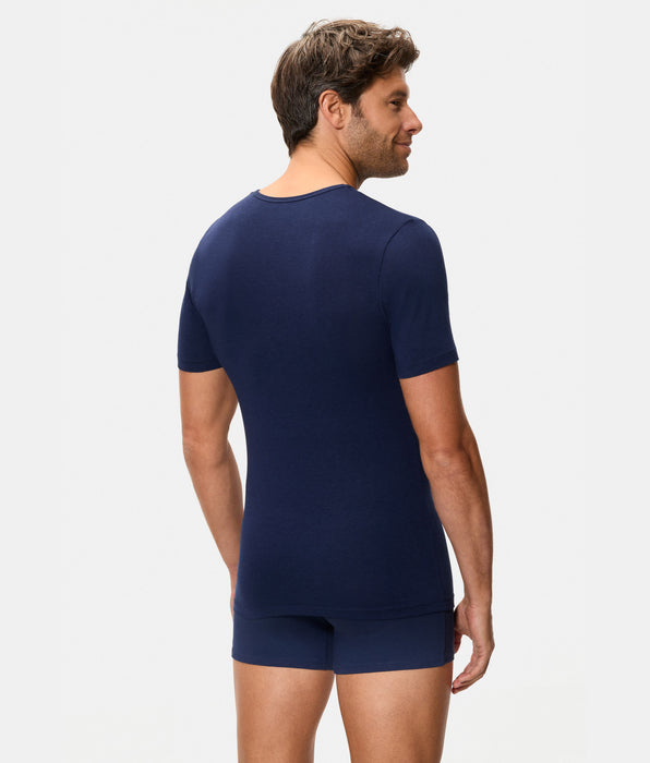 Abanderado Camiseta Térmica Manga Corta Cuello Redondo Termaltech azul medianoche hombre