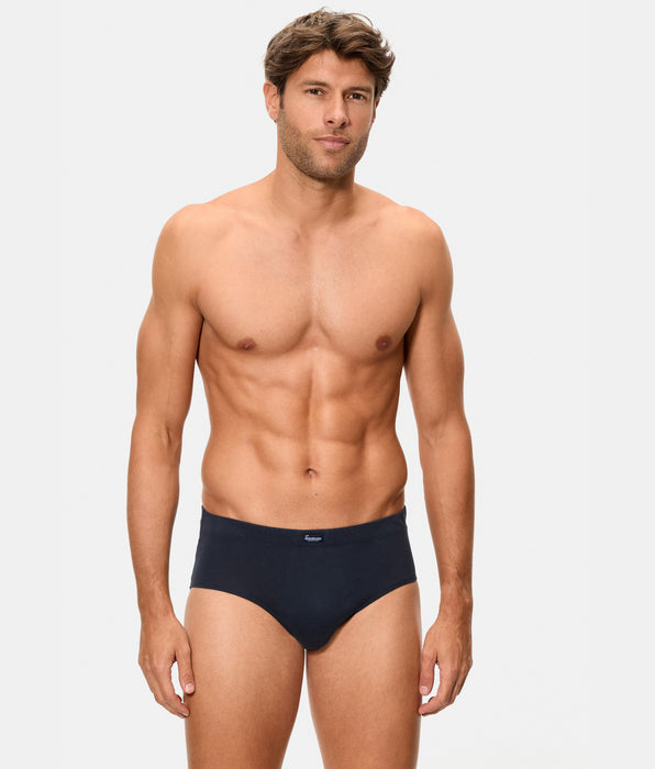 Abanderado Slip Semicorto Algodón 100% azul marino hombre