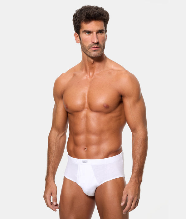 Abanderado Pack 4 Slip Abierto Algodón 100% blanco hombre