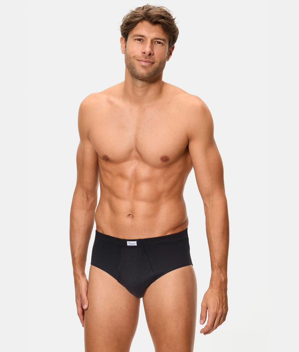 Abanderado Slip Abierto Algodón 100% negro hombre