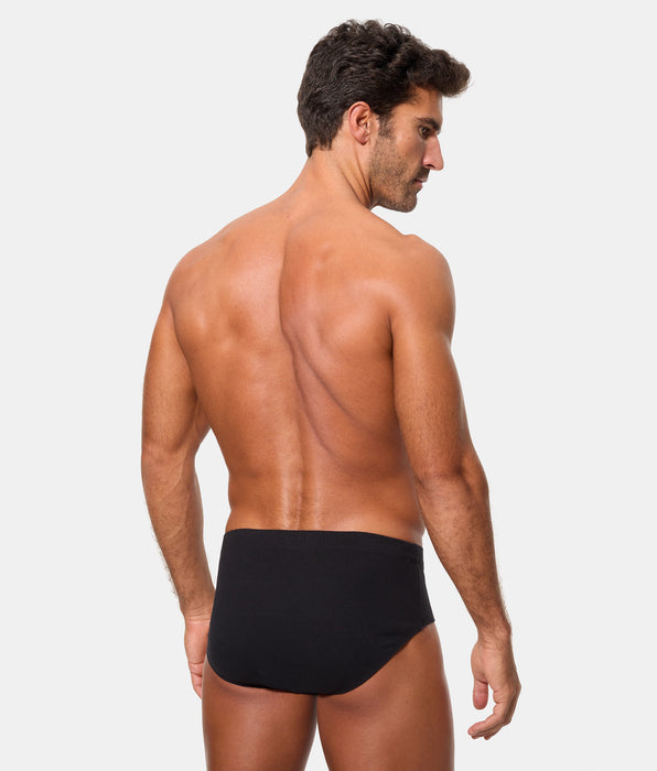 Abanderado Slip Abierto Algodón 100% negro hombre