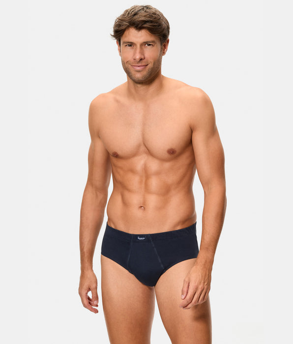 Abanderado Pack 4 Slip Abierto Algodón 100% azul marino hombre