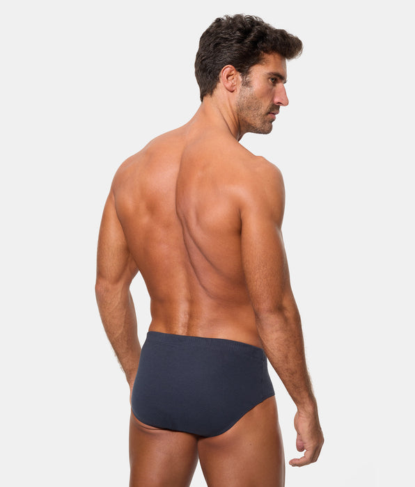 Abanderado Slip Abierto Algodón 100% azul marino hombre