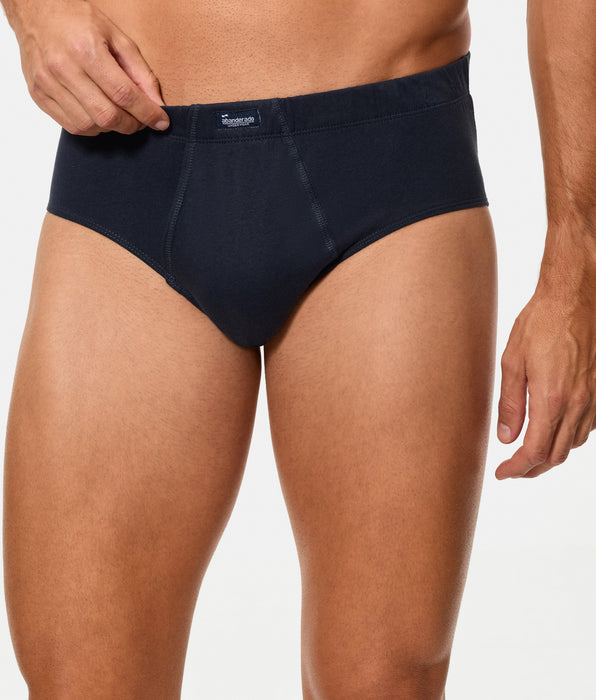 Abanderado Slip Abierto Algodón 100% azul marino hombre