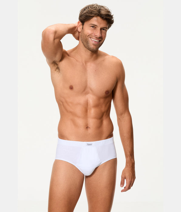 Abanderado Slip Abierto Algodón 100% blanco hombre