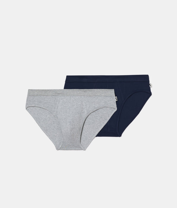 Abanderado Pack 2 Slips Cerrados 100% Algodón Multipack Estilo gris y azul hombre