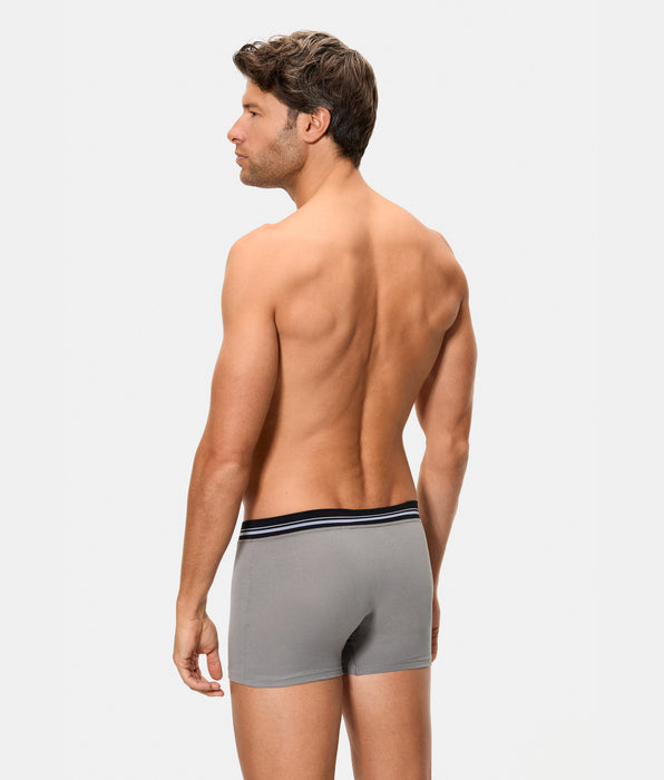 Abanderado Men's Extra Soft Elastic Cotton Closed Waist Boxer Dark Grey