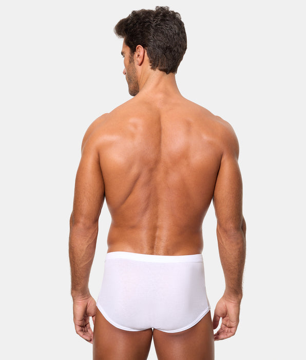 Abanderado Braslip Abierto Clásico Canalé Algodón 50% Poliester 50% blanco hombre