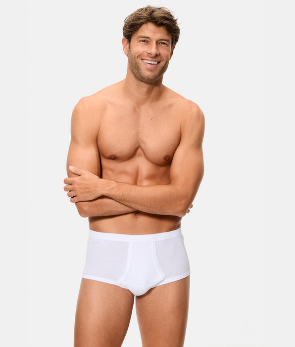 Abanderado Braslip Abierto Clásico Canalé Algodón 50% Poliester 50% blanco hombre