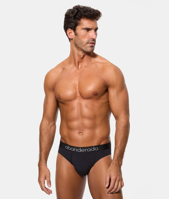 Abanderado Pack 2 Slips Cerrados Línea Premium Sensitive negro y kaki hombre