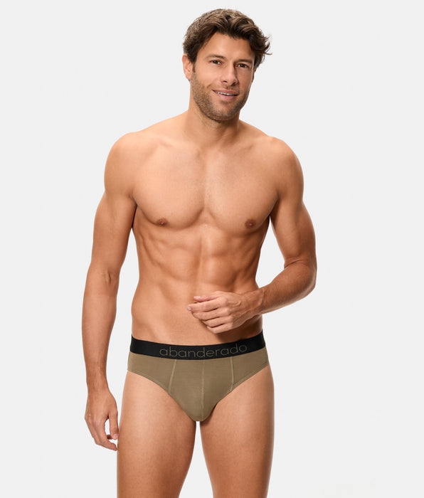 Abanderado Pack 2 Slips Cerrados Natural Comfort negro y kaki hombre