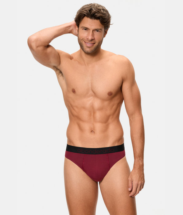 Abanderado Pack 2 Slips Cerrados Natural Comfort azul oscuro y granate hombre