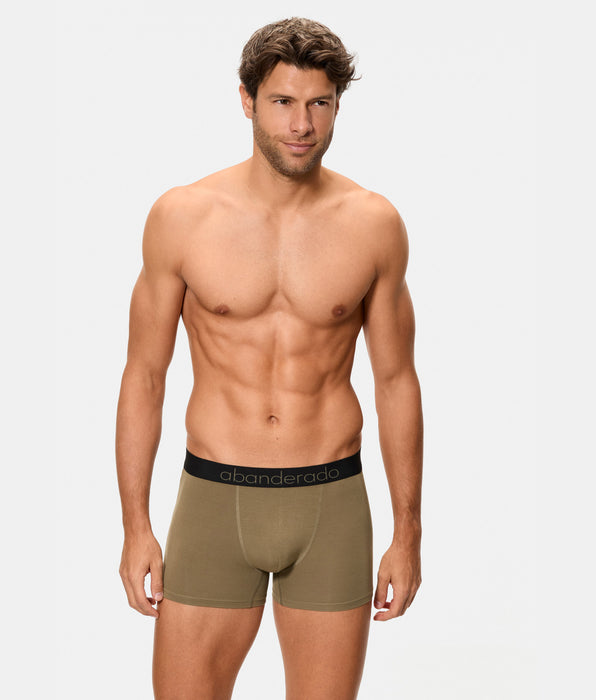 Abanderado Pack of 2 Closed Boxers Premium Sensitive Line black and khaki men