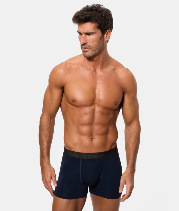 Abanderado Pack 2 Bóxer Cerrados Línea Premium Sensitive azul oscuro y granate hombre