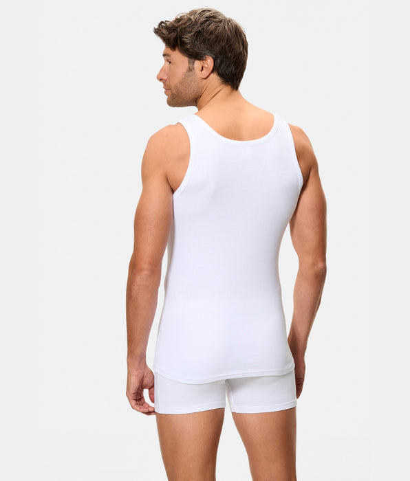 Abanderado Pack 2 Camisetas de Tirantes Clásico Algodón 100% blanca hombre