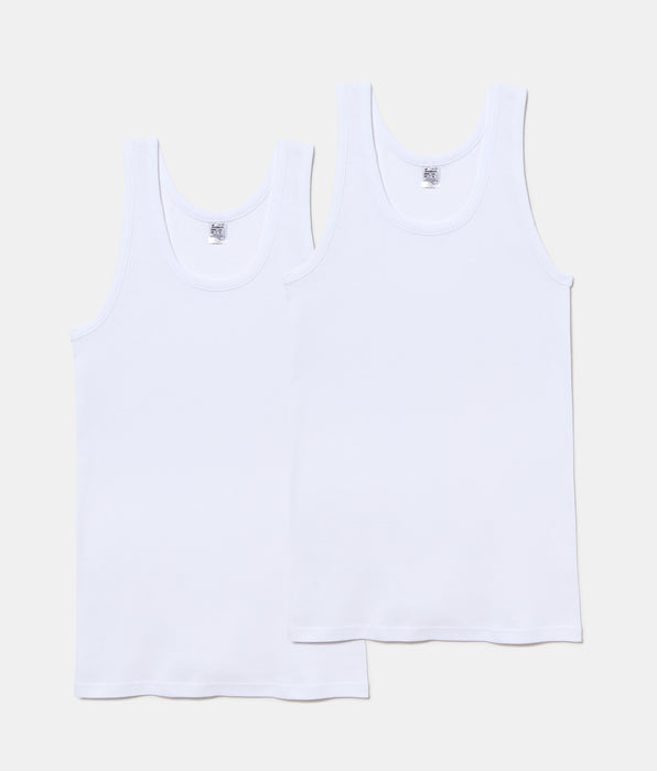 Abanderado Pack 2 Camisetas de Tirantes Clásico Algodón 100% blanca hombre