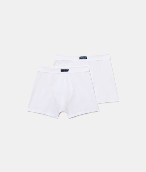Abanderado Pack of 2 Open Boxers 100% Cotton Multipack Style White Men