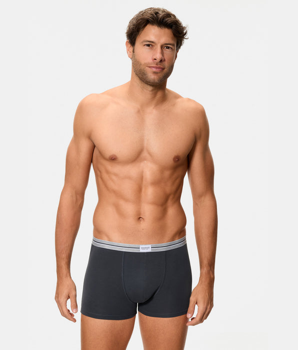 Abanderado Pack of 2 Ultra Resist Closed Boxers in Grey and Blue Cotton for Men