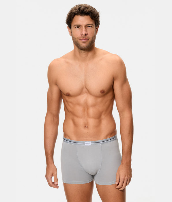Abanderado Pack of 2 Ultra Resist Closed Boxers in Grey and Black Cotton for Men