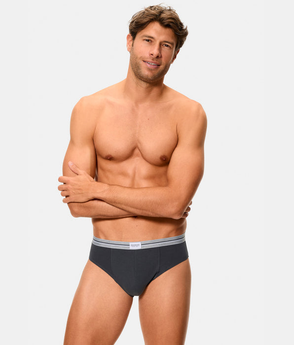 Abanderado Pack of 2 Ultra Resist Closed Cotton Briefs in Grey and Blue for Men