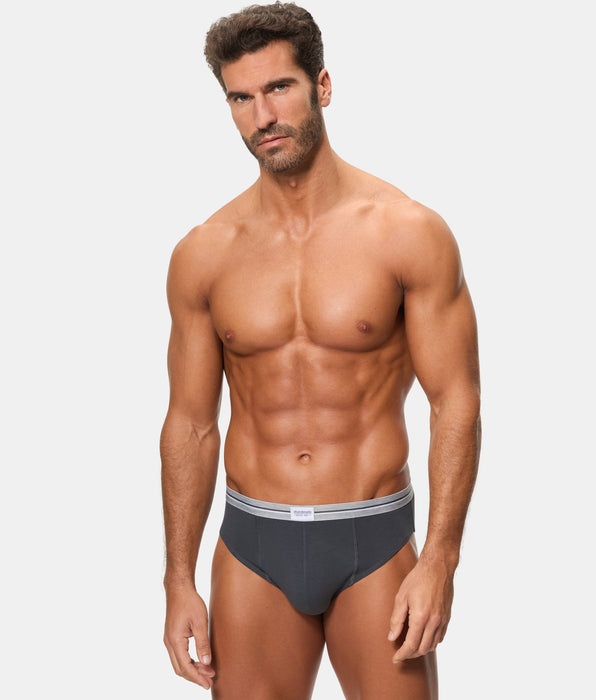 Abanderado Pack 2 Slips Cerrados Ultra Resist Algodón gris y azul hombre