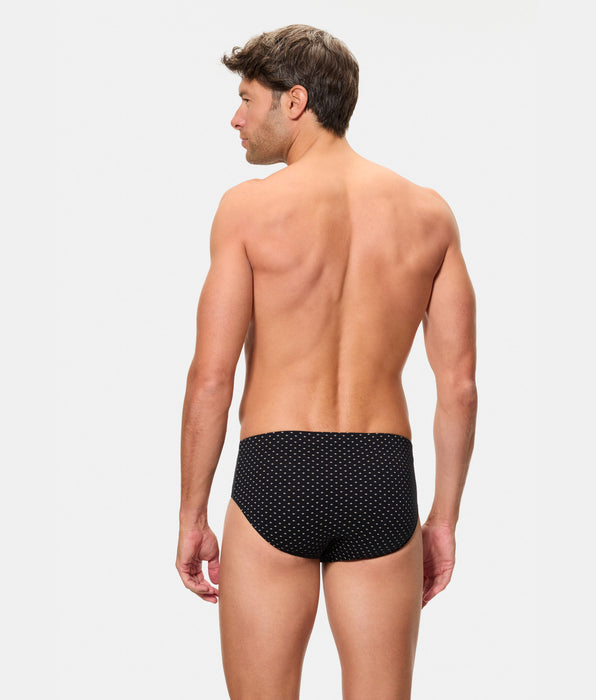 Abanderado Pack de tres slips semicortos de hombre con estampados tonos rojo