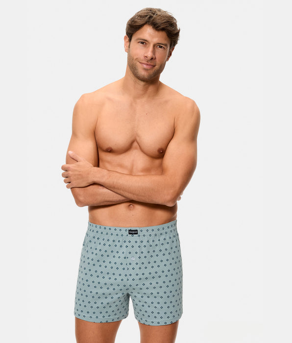 Abanderado Pack 2 boxers de punto de hombre algodón estampados mix corbata