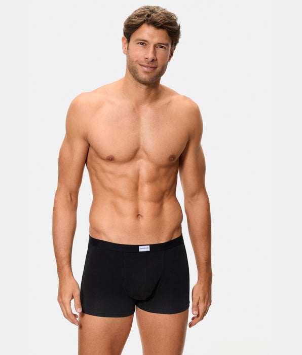 Abanderado Pack de 2 bóxers cerrados de hombre de algodón elástico ultra resistente negro y gris