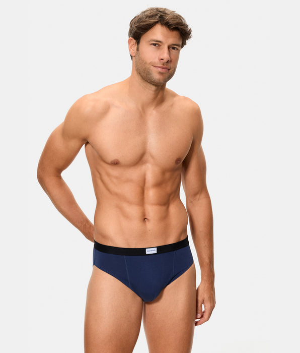 Abanderado Pack de 2 slips cerrados de hombre de algodón elástico ultra resistente azul y verde