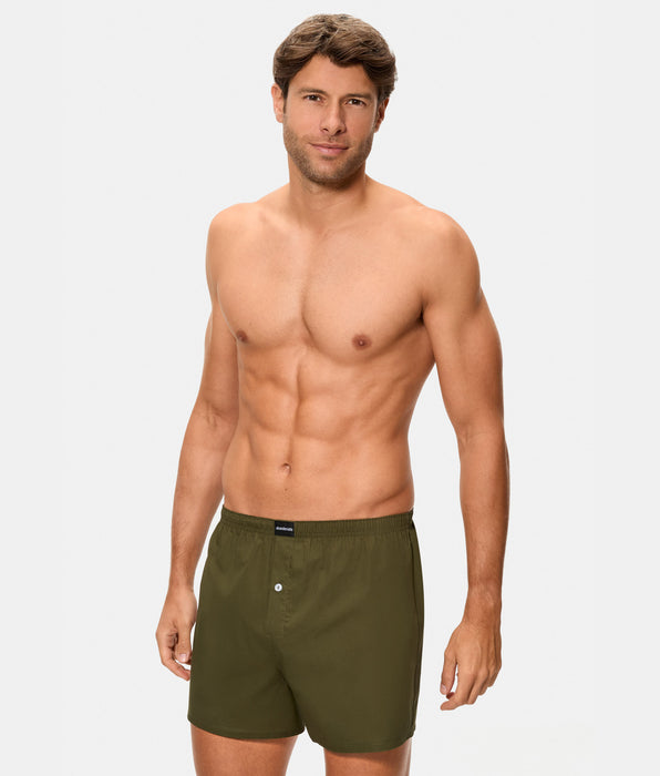 Abanderado Pack de dos calzoncillos bóxer de tela kaki y beige