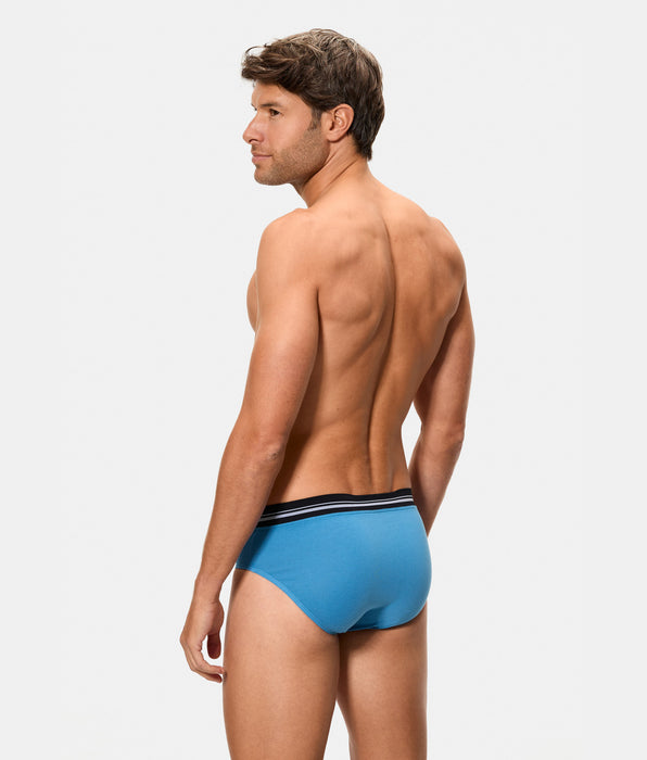 Abanderado Slip cerrado de hombre con cintura extra suave azul